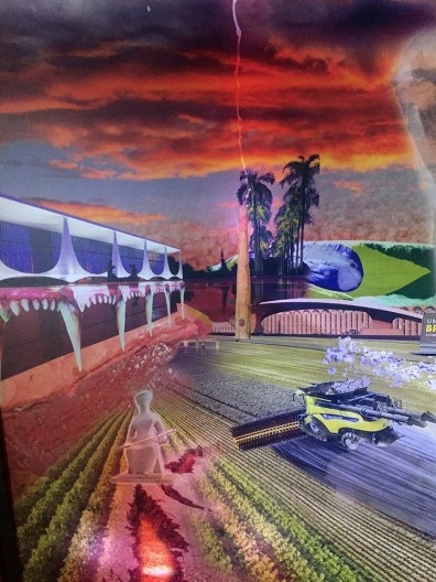 Blacklights dos Mapas Superficionais nas instalações de Guerreiro do Divino amor para a 7ª Bolsa Pampulha