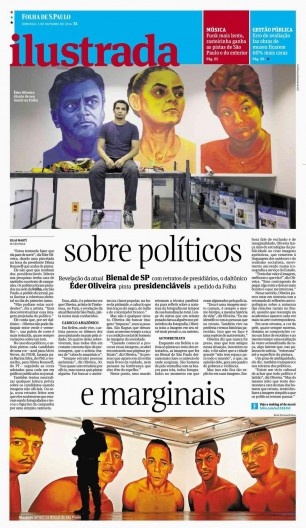 Capa do caderno Ilustrada, jornal Folha de S.Paulo, 5 de outubro de 2014