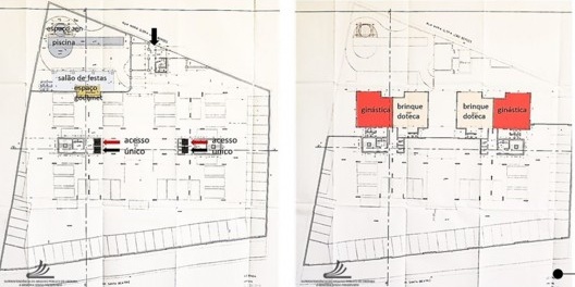 Edifício Residencial Santa Beatriz, planta das áreas coletivas, Uberaba MG Brasil