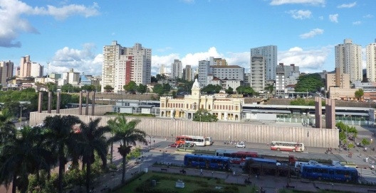 A Praça da Estação em Belo Horizonte com a nova Barreira de Proteção ao Patrimônio