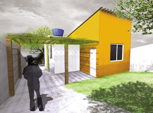 Perspectiva de uma residência projetada pelo programa