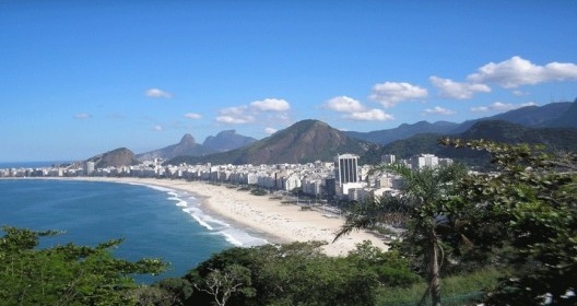 Copacabana vista do alto do Forte Duque de Caxias, Leme, Rio de Janeiro