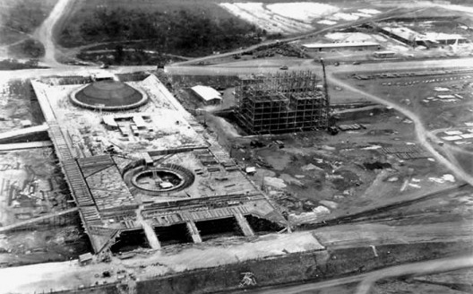 Construção do Congresso Nacional, Brasília DF, anos 1950