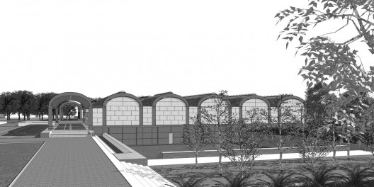 Museu de Arte Kimbell, vista externa, Fort Worth, Texas, EUA, 1972. Arquiteto Louis I. Kahn