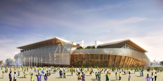 GCP Arquitetos, Arena Multiuso Governador José Fragelli, Cuiabá, 2014. Maquete eletrônica