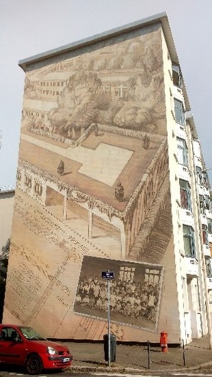 Museu Urbano Tony Garnier, mural A escola primária, Lyon, França