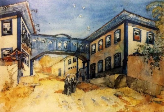 Diamantina MG, aquarela de Lucio Costa, 1922