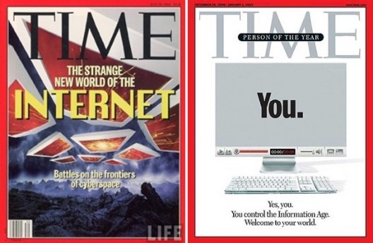 Capas da revista Time de julho de 1994 e dezembro de 2006