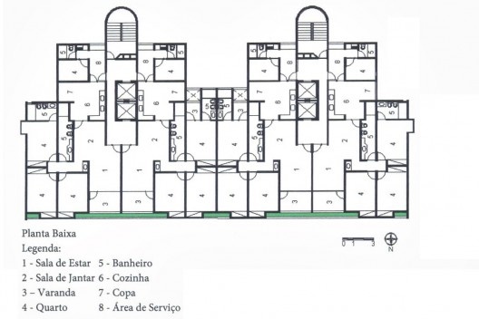 Wandenkolk Tinoco, Edifício Villa Cristina (1978), planta.