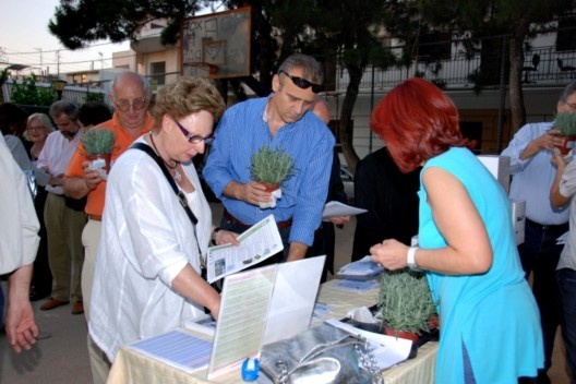 Na cidade de Halandri (Grécia), um dos municípios que formam a Grande Atenas, devido ao elevado nível de ocupação do solo não é mais possível aumentar a quantidade de espaços verdes públicos. Assim, a cidade criou campanhas para conscientizar a população