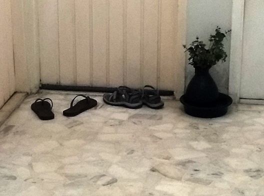 Cenas cotidianas de um edifício residencial