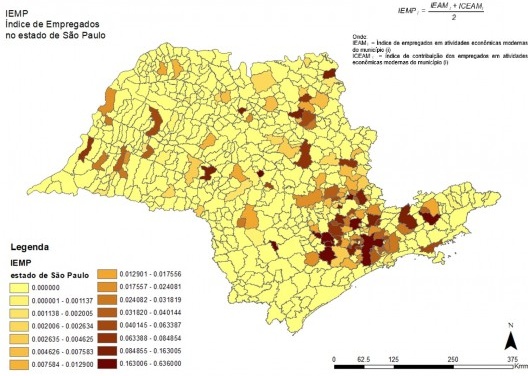Índice de empregados, 2018