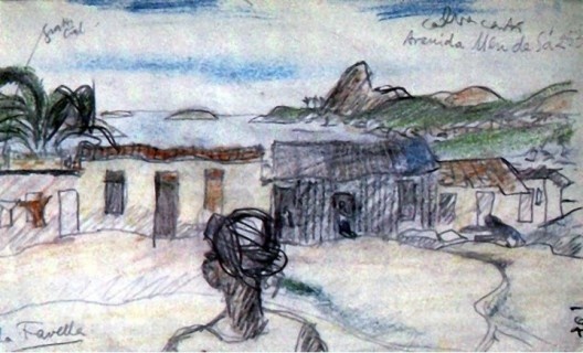 A Favela, desenho catalogado como “carnet b4-287” na FLC, Rio de Janeiro RJ. Le Corbusier, 1929