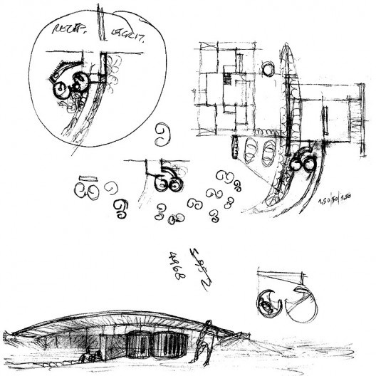 Casa 14 Bis, croquis de anexo do escritório. Arquiteto Pôla Pazzanese