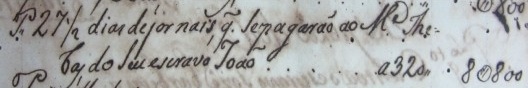 Livro de receita e despesa do Convento de São Luiz, da Vila de Nossa Senhora da Candelária de Itu, jan. 1795, folha 13