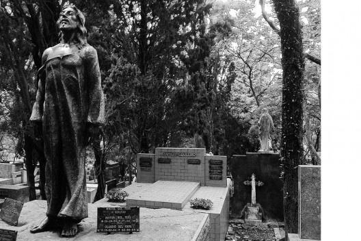 Cemitério do Araçá em dia de chuva, São Paulo