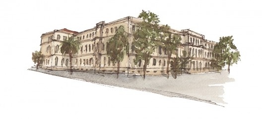 Escola Caetano de Campos, Praça da República