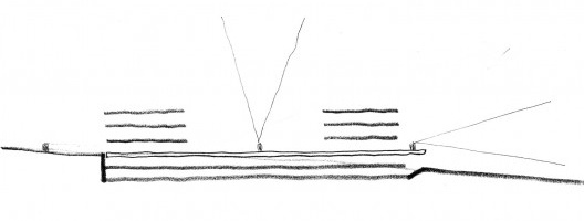 Sede do Sebrae Nacional, croquis dos pavimentos em corte, Brasília DF, 2010. Arquitetos Alvaro Puntoni, Luciano Margotto, João Sodré e Jonathan Davies
