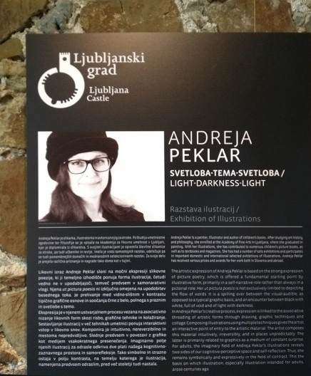 Poster da exposição de Andreja Peklar