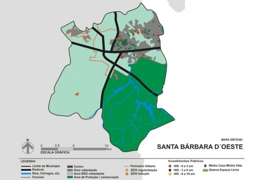 Mapa de localização de investimentos públicos