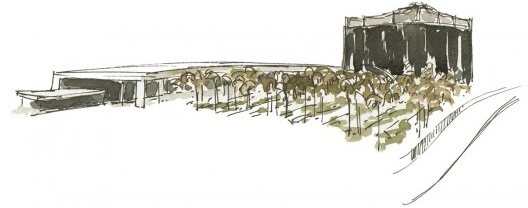 Pavilhão da Criatividade Darcy Ribeiro e, ao fundo, Edifício Parlatino, Memorial da América Latina, São Paulo