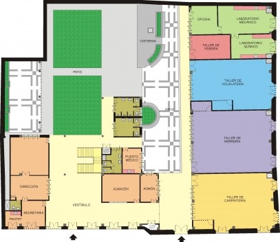 3. Escuela Taller “Ugo Luisi”, planta del primer nivel