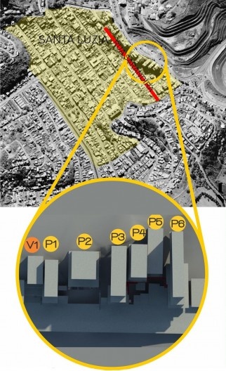 Espaços palitantes,localização da intervenção. Raquel Hellich, FAU UFJF