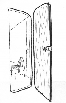 Articulación de la puertas y sus esquinas arredondeadas