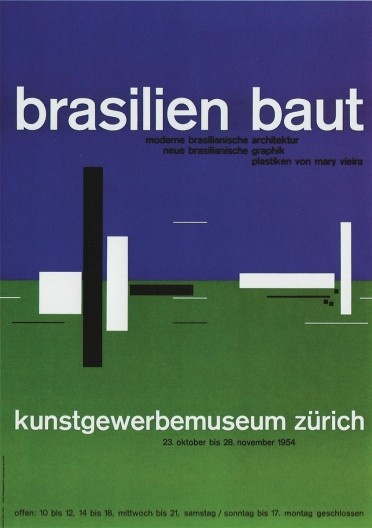 Cartaz brasilien baut, Mary Vieira, 1954