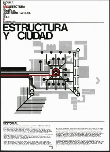Capa da revista ARQ n. 8, de 1983, na qual foi publicado o artigo “Estructura y Ciudad” de Munizaga