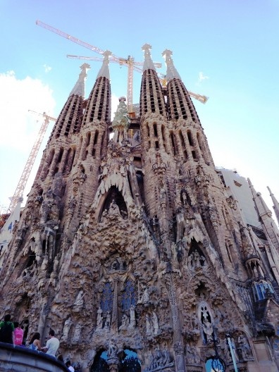 Sagrada Família, fachada do Nascimento. Arquiteto Antoni Gaudí