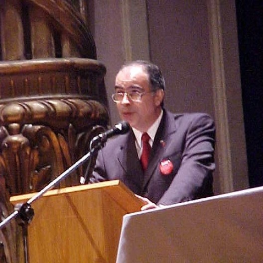 Haroldo Pinheiro, Presidente IAB-DN, na solenidade de abertura do XVII CBA no Teatro Municipal do Rio de Janeiro