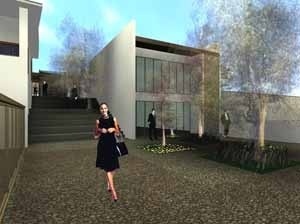 Vista frontal do Anexo do Museu do Ouro de Sabará