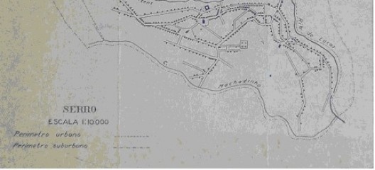 Esquema urbano do Serro (1938)