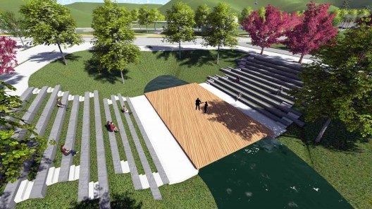 Requalificação do Parque Natural do Pedroso, palco de apresentações. Projeto acadêmico de Arthur Ribeiro Molinari