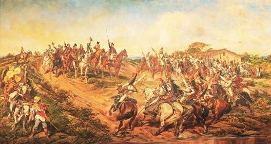 Pedro Américo, “Independência ou Morte”. A pintura de 1888 retrata de forma idealizada a proclamação da independência por D. Pedro I em 7 de setembro de 1822