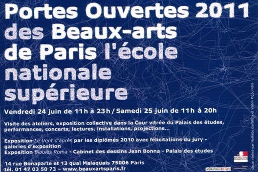 Cartaz da exposição \"Portes Ouvertes 2011\"