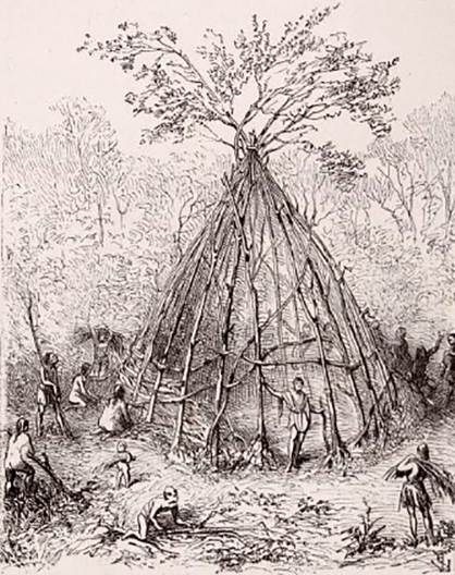 Arquétipo do primeiro abrigo por Viollet-le-Duc