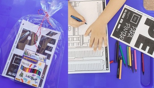 Criança colorindo o Pé para Pintar: livro de colorir do Pé em Casa