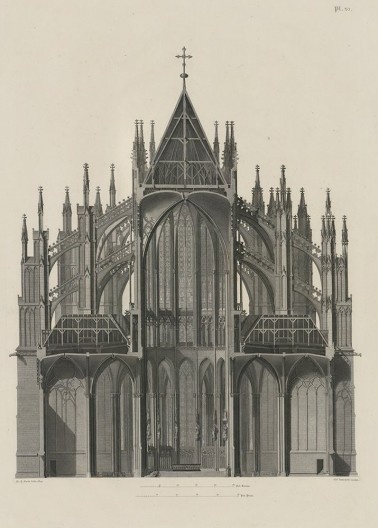 Corte transversal da catedral de Colônia