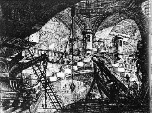 Giovanni Battista Piranesi, gravura 11 da série I Carceri, Roma, 1745