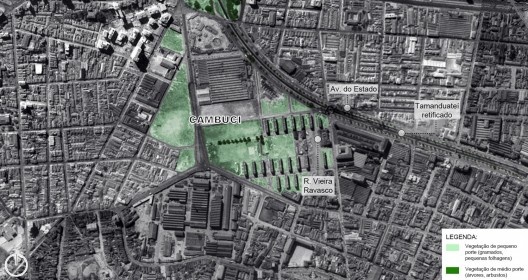 Ortofoto de 1958 da extremidade norte do Bairro do Cambuci