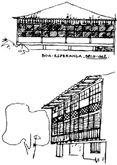 Lucio Costa, croquis de casario em São Luiz MA