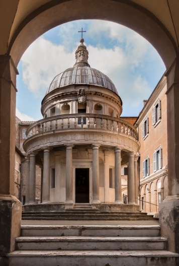 Tempietto, pátio de San Pietro in Montorio, Roma, c.1502. Donato Bramant
