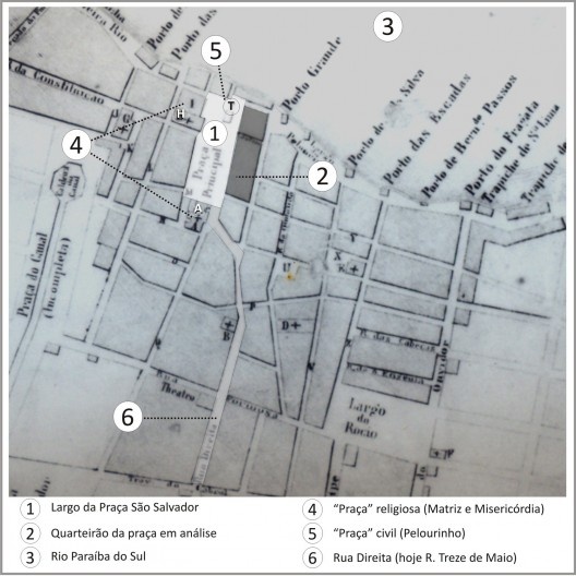 Detalhe da “Carta Corographica da Provincia do Rio de Janeiro...”, Pedro D’Alcântara Bellegarde, 1858