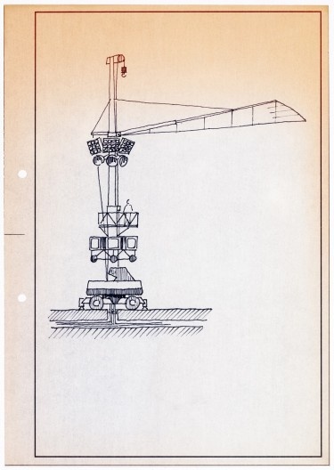 Cedric Price, McAppy, vista da grua, 1973-1976