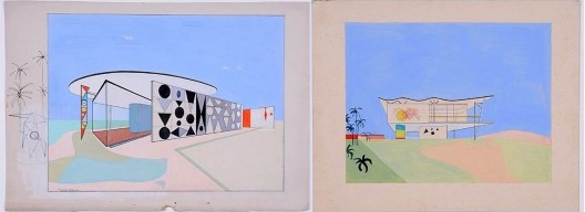 Nadir Afonso, Guaches de estudos para estruturas arquitetônicas, 1952