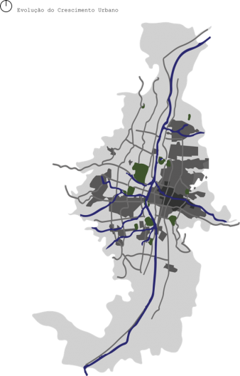 Evolução do Crescimento Urbano de Medellín