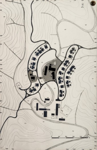 CIAM-Porto – Habitat Rural (1956), pormenores painel 2. Solução geral