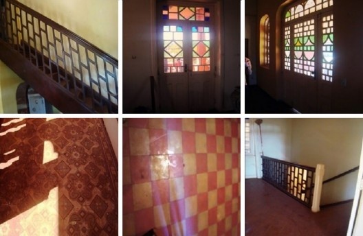 Escada, janelas e paginação de piso da residência de Domingos Martins, Rio Brilhante MS